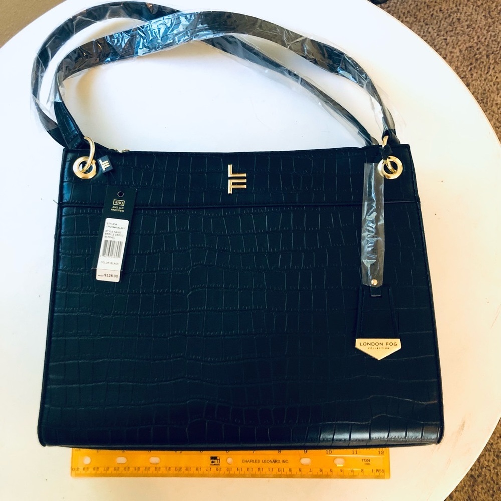 New LONDON FOG Black Satchel Bag
